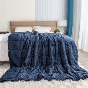 img 4 attached to 🛏️ Cottonblue Sherpa Weighted Blanket 15lbs for Adults, Ultra Soft Cozy Warm Minky Weighted Blanket, Dual Sided Bedding Blanket for Winter Deep Sleep, Twin Throw Blanket - Grey, 48''x72''