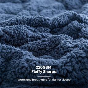 img 3 attached to 🛏️ Cottonblue Sherpa Weighted Blanket 15lbs for Adults, Ultra Soft Cozy Warm Minky Weighted Blanket, Dual Sided Bedding Blanket for Winter Deep Sleep, Twin Throw Blanket - Grey, 48''x72''
