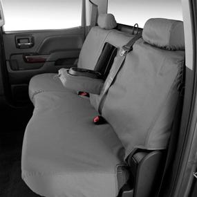 img 1 attached to 🧱 Protective Polycotton Grey Seat Cover for Select Ram Pickup Models - Covercraft SeatSaver Second Row