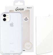 📱 sonix clear case and tempered glass screen protector bundle pack for iphone 11 - 10ft drop tested - enhanced seo logo