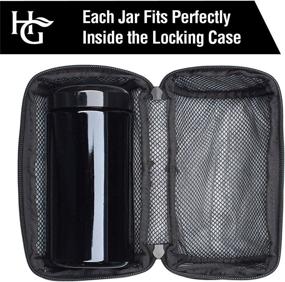 img 1 attached to Herb Guard's 2 Oz Smell Proof Jar (1 Liter): Locking Protective Case, Humidity Pack, and Travel Bag Included