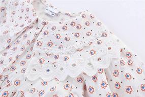 img 1 attached to 👗 Timeless Elegance: Mud Kingdom Toddler Vintage Collar Dresses for Girls' Clothing