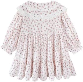 img 3 attached to 👗 Timeless Elegance: Mud Kingdom Toddler Vintage Collar Dresses for Girls' Clothing