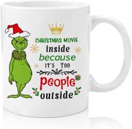 christmas watching mugs holiday chocolate kids 11oz logo