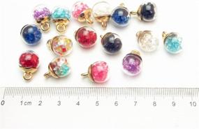 img 2 attached to 💎 Libiline Colorful Mix Assorted-Colors Antique Charms Glass Ball with Rhinestone Beads - Pendant Craft Accessory for DIY Necklace, Bracelet, Jewelry Making