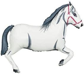 img 4 attached to 🐴 Stunning White Horse Foil Balloon - Perfect for Any Celebration (White, 1)