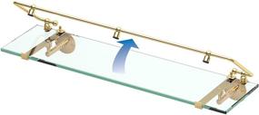 img 1 attached to Enhance Your Space with the Gatco 1438 Glass Railing Shelf in Elegant Brass Finish