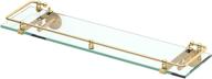 enhance your space with the gatco 1438 glass railing shelf in elegant brass finish logo