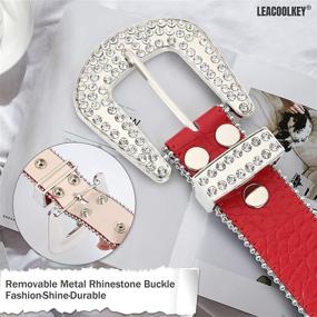 img 1 attached to 👢 Sparkling Rhinestone Cowgirl Belts: A Trendy Addition to Women's Western Accessories