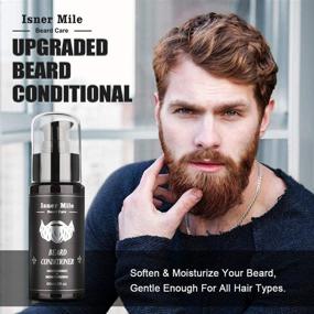 img 3 attached to 🧔 Isner Mile Men's Beard Grooming Kit - Ideal Gifts for Him, Dad, Fathers, Boyfriend - Includes Shampoo, Conditioner, Growth Oil, Balm Softener, Double-sided Comb, Bristle Brush, and Trimming Scissors 1