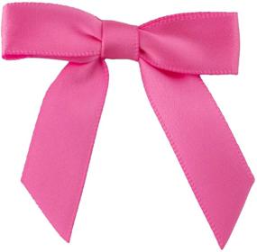 img 1 attached to 30pcs Hot Pink Satin Ribbon Bows - Ideal for Crafting, Sewing, Scrapbooking, Weddings, and Gift Wrapping - 7Rainbows Boutique