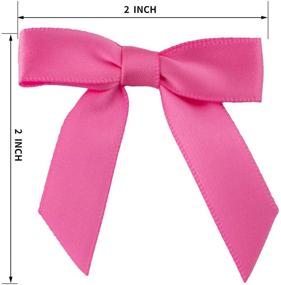 img 3 attached to 30pcs Hot Pink Satin Ribbon Bows - Ideal for Crafting, Sewing, Scrapbooking, Weddings, and Gift Wrapping - 7Rainbows Boutique