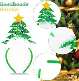 img 3 attached to 🎄 Whaline Рождественские ободки: Праздничные рога оленя и шапочка елки для праздничных вечеринок, фотосессий и ежегодных торжеств - 6 штук