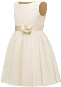 img 1 attached to 👗 Chiffon Ruffled Summer Bridesmaid Dresses for Girls - Perfect Wedding Attire