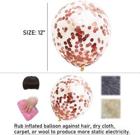 img 3 attached to 🎈 24-Piece Rose Gold Confetti Balloons: 12-Inch Clear Latex Balloon with Confetti Interior for Wedding, Graduation, Engagement, Bridal Shower, Baby Shower or Birthday Party Decorations - Premium Supplies