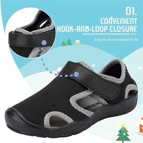 img 1 attached to 👟 FANTURE Toddler Water Shoes: Quick-Dry Aqua Socks for Boys and Girls – Lightweight Closed-Toe Outdoor Sport Sandals (Toddler/Little Kid)