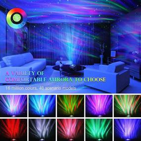 img 2 attached to 🌌 Aurora Galaxy Projector with Bluetooth Music Speaker for Bedroom Decor | Northern Lights Star Projector with 8 White Noises | LED Party Sky Light for Ceiling | Works with Alexa, Google Assistant | Improved SEO