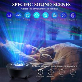 img 1 attached to 🌌 Aurora Galaxy Projector with Bluetooth Music Speaker for Bedroom Decor | Northern Lights Star Projector with 8 White Noises | LED Party Sky Light for Ceiling | Works with Alexa, Google Assistant | Improved SEO