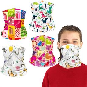 img 4 attached to 🎭 Dustproof Girls' Balaclava Bandanas: Fashionable Protection and Accessories