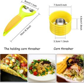 img 3 attached to 🌽 Stainless Steel Corn Stripper - Cob Corn Peeler and Kernel Cutter with Protective Cover for Home, Kitchen, and Restaurant - Corn Peeling Knife - High-Quality Corn Peeling Tools