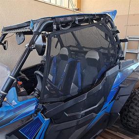img 2 attached to MFC UTV Window Net Roll Cage Mesh Net Guard Front Rear Right Left Window Shade Shield Net Cover Door Scratch Prevention Compatible with UTV Polaris RZR 570 800 1000 900 RZR XP Turbo 2015-2019 2 Seater