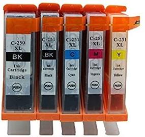 img 2 attached to High-Quality 5pcs Canon PGI 250 CLI 251 Ink Cartridge Set for PIXMA MG5420, MG5422, MG5520, MG5522, MG6420, IP7220, MX722, MX922, IX6820 Printer