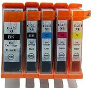 high-quality 5pcs canon pgi 250 cli 251 ink cartridge set for pixma mg5420, mg5422, mg5520, mg5522, mg6420, ip7220, mx722, mx922, ix6820 printer logo