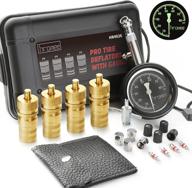 🔧 hromee automatic tire deflators kit: offroad vehicles, cars, trucks - adjustable air deflating set with 80 psi pressure gauge & valve core repair tool logo