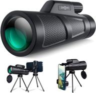 enhanced vision: monocular telescope 12x50 hd monoscope with tripod 🔭 adapter for adults - ideal for camping, hiking, hunting, and more! logo