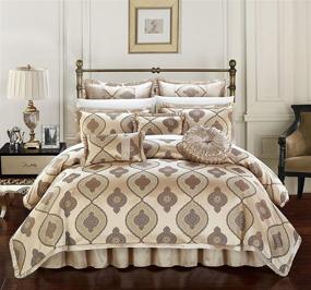 img 4 attached to Chic Home Cipriana Comforter Jacquard