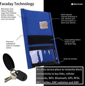 img 1 attached to 🔒 Блокирующая сумка Silent Pocket Quick Access Utility Faraday - Водонепроницаемая сигнальная нейлоновая сумка для устройств - Надежная защита маленьких телефонов и ключей от проникновения сигналов для обеспечения конфиденциальности в путешествиях, защиты данных и предотвращения хакерских атак - В наличии разные цвета.