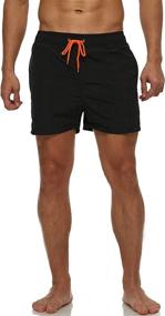 img 1 attached to SILKWORLD Shorts Bathing Pockets Green_Side Sports & Fitness