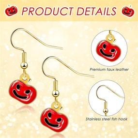 img 2 attached to 🎃 Halloween Earrings Set with Pumpkins, Black Cats, Bats, and Ghosts Included