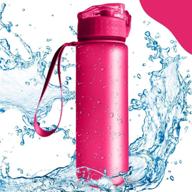 💧 wichmann motivational water bottle - leak-proof 740ml high performance bottle for daily drinking - 32 oz water bottle (pink) logo