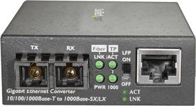 img 2 attached to 🔌 Black StarTech.com MM Fiber Media Converter - 10/100/1000 Network - 550m Range - Gigabit Ethernet - 850nm - Full Duplex (MCMGBSCMM055)