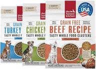 🐾 stock your home grain free whole food clusters pet food variety pack: 1 lb bags, including cage free chicken, turkey, and ranch raised beef - by the honest kitchen logo