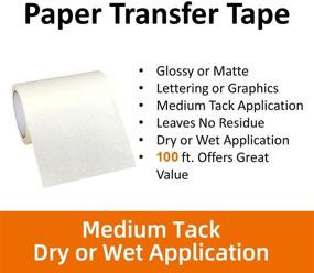 img 1 attached to 📦 Premium 6 inch x 100 feet Paper Transfer Tape: Ideal for Decals, Signs, and Craft Cutters