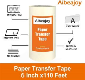 img 2 attached to 📦 Premium 6 inch x 100 feet Paper Transfer Tape: Ideal for Decals, Signs, and Craft Cutters