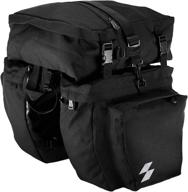 🚲 sahoo 3-in-1 rear rack carrier trunk bag: water-resistant 37l bike panniers with large capacity logo