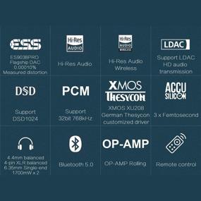img 3 attached to 🎧 Усилитель наушников Topping DX7 Pro LDAC ES9038PRO с Bluetooth 5.0 DAC DSD1024 32 бит/768 кГц BT/USB/Opt/Coax/AES/IIS вход - Серебристый