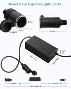 img 2 attached to 🔌 ALITOVE 110V в 12V преобразователь, адаптер питания AC DC 12 вольт 15А 180 Вт с гнездом для прикуривателя для автомобиля, холодильника, насоса для накачивания шин, очистителя и высокого давления - Улучшенный SEO