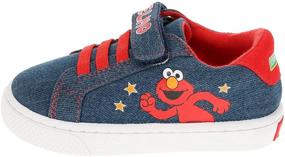 img 4 attached to 👟 Детская обувь Sesame Street: удобная ремешка для мальчиков, которая надежно удерживается