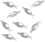 🐟 blessed fish charms - silver tone, 36 pack: spiritual message charms by jgfinds logo