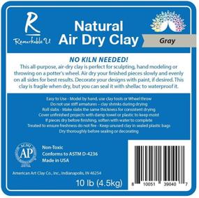 img 1 attached to 🔶 Premium 10lbs Gray Air Dry Clay: Natural, Non-Toxic and Self-Hardening Sculpting Compound - Made in USA