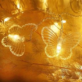 img 1 attached to 🦋 Enchanting Butterfly Curtain Fairy Lights: 120LED 24 Butterflies Twinkle String Lights with Remote, 8 Modes USB Powered Christmas Lights for Wedding, Bedroom, Party Decoration