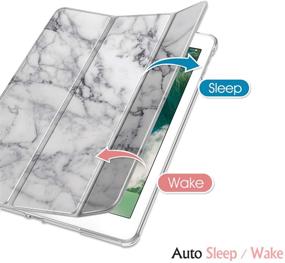 img 2 attached to 📱 Fintie Case for iPad 9.7 2018/2017, iPad Air 2, iPad Air - Sleek & Protective Marble White Cover with Auto Wake/Sleep - Compatible with iPad 6th & 5th Gen