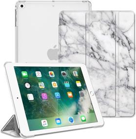 img 4 attached to 📱 Fintie Case for iPad 9.7 2018/2017, iPad Air 2, iPad Air - Sleek & Protective Marble White Cover with Auto Wake/Sleep - Compatible with iPad 6th & 5th Gen