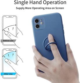 img 1 attached to 📱 ICONFLANG iPhone 12 Case with 360° Ring Holder Kickstand & Magnetic Car Mount Compatibility - Anti-Scratch Shock Absorption Protective Cover for 6.1 Inch Screen