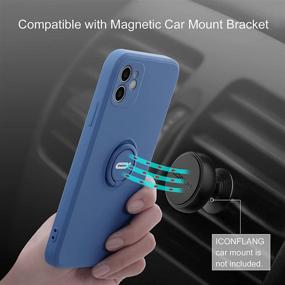 img 3 attached to 📱 ICONFLANG iPhone 12 Case with 360° Ring Holder Kickstand & Magnetic Car Mount Compatibility - Anti-Scratch Shock Absorption Protective Cover for 6.1 Inch Screen