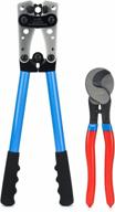 🔧 iwiss battery cable lug crimper: heavy duty tool for 8-1/0 awg wire lugs with wire shear cutter logo